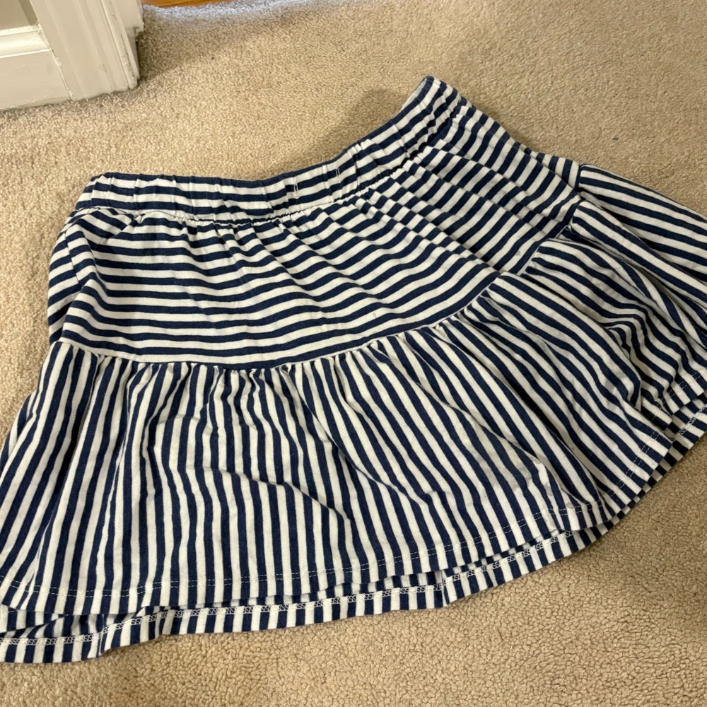 Cat & Jack Navy and White Striped Skater Skirt